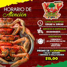 Horarios de salida de cangrejos