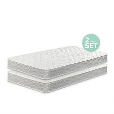 Zinus 6 Inch Spring Twin Mattress 2 Pack Perfect For Bunk Beds Trundle Beds Day Beds Set Of 2 Twin Mattress Bunk Bed Mattress Zinus