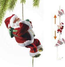 Maybe you would like to learn more about one of these? Amazon Com Haktoys Climbing Santa Claus 9 Christmas Ornament Decoration Gift Climbs Up And Down Battery Operated Toy With Light Music And Sound Home Kitchen
