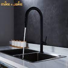 You mount it on, connect the water supply lines, and you're pretty much done. Matte Black Kitchen Faucet Gun Metal Kitchen Mixer Hot And Cold Pull Out Kitchen Tap Sink Crane With Double Function Shower Kitchen Faucets Aliexpress