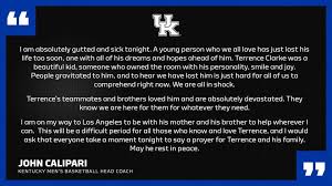 (ap) — kentucky freshman guard terrence clarke died thursday following a car accident in los angeles. Basketball World Reacts To News Of Terrence Clarke S Death