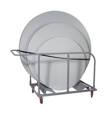Round Folding Table Cart Transporter For 48 60 72 Round Tables Office Star Training Tables Table Caddy