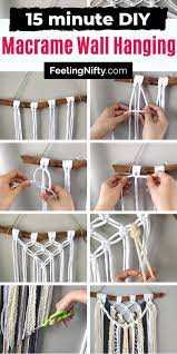 The inspiration for designing this pattern is the square knot button. Nice Easy Diy Macrame Wall Hanging In 15 Minutes For Beginners In 2021 Macrame Wall Hanging Patterns Macrame Wall Hanging Diy Macrame Diy
