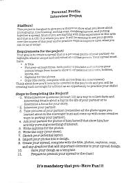 Personal Profile Project Thanks To Los Cerros Middle School For Sharing Their Assignment Sheet For Broadcast Journalism Article Writing Teaching Middle School