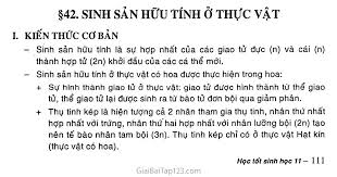 Check spelling or type a new query. Giáº£i Bai Táº­p Sinh Há»c 11 Bai 42 Sinh Sáº£n Há»¯u Tinh á»Ÿ Thá»±c Váº­t
