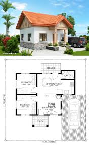 The bungalow house design may feature open concept layout, with kitchen, bedrooms, and bathrooms arranged for easy accessibility. Captivating 2 Bedroom Home Plan Ulric Home Bungalow House Design Sims House Plans Small House Design Plans