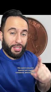 Very weird color quarter just made someone almost $400.00!!! #findingmoney  #quarter #quarters #coins #foryou