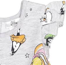 Amazon.com: space jam Looney Tunes Sylvester Buggs Bunny Daffy Duck Little  Girls French Terry Romper Light Gray 7-8: Clothing, Shoes & Jewelry