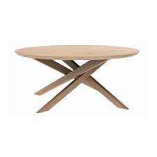The case tables have a youthful and functional form, which represents the refined industrial design approach that is designer hans hornemann's signature. Ethnicraft Coffee Table Oak Mikado Round Dwell
