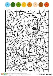 Coloriage Magique Cm1 Un Petit Chien Assis