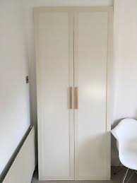 7 large cabinet pulls that make stunning wardrobe hardware. Ikea Pax Oslo White Wardrobe Doors X 2 229cm Inc Wooden Handles 20 00 Picclick Uk