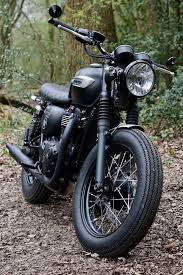 Ad Triumph Bonneville T100 2017 Custom Motorcycle Cafe Racer Matte Black Triumph Bonneville Triumph Bonneville T100 Bonneville T100