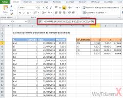 Numéro de semaine correspondant à la date du samedi 6 février 2021. Calculer La Somme En Fonction Du Numero De Semaine Excel Waytolearnx