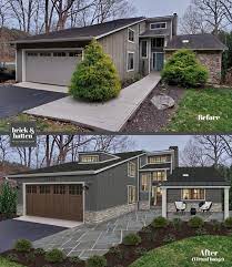 80 S Contemporary Into Craftsman In 2021 Brick Exterior House Home Exterior Makeover Contemporary House Exterior
