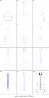 Download a free printable outline of this video and draw along with us: How To Draw An Acoustic Guitar Printable Step By Step Drawing Sheet Drawingtutorials101 Com
