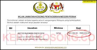Majlis daerah tanjong malim ialah majlis daerah kawasan pentadbiran majlis daerah tanjong malim merangkumi tanjung malim yang merupakan bandar yang paling selatan di negeri perak, bandar. Jawatan Kosong Pentadbiran Negeri Perak Artis Budaya