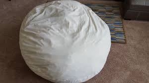 Assembling the first half of the bag. So Much To Make Giant Bean Bag Chair Tutorial