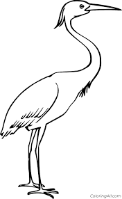 This is a crane bird coloring page. Demoiselle Crane Coloring Page Coloringall