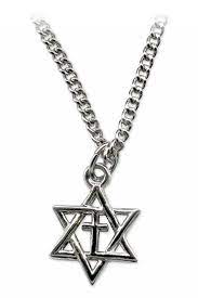Silver Star Of David With Cross Necklace Star Of David Tattoo Star Of David Silver Stars