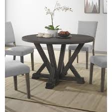 Modern round kitchen table and 4 chairs set. Best Master Furniture Anna Antique Grey Round Dining Table Only Walmart Com Walmart Com