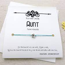 Maybe you would like to learn more about one of these? Aunt Gift Wish Bracelet Card Lemon Art Studio