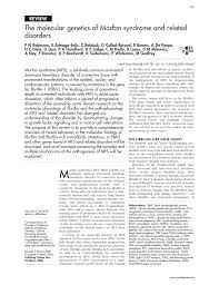 Pdf The Molecular Genetics Of Marfan Syndrome And Related Disorders