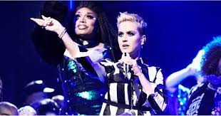 Twitter loves katy perry's 'beetlejuice' outfit on 'snl'. Katy Perry Swish Swish Performance On Snl Video 2017 Popsugar Entertainment