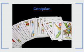 noun a card game for two played with 40 cards from which all games of rummy developed. Conquian By Luis Marin