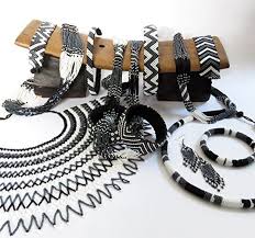 Black And White Jewelry Sets Amazon Com African Zulu Beaded Necklace And Round Bracelet Set Black White Gunmetal Gift For Her Handmade Bracelet Set Beaded Necklace Gifts For Her