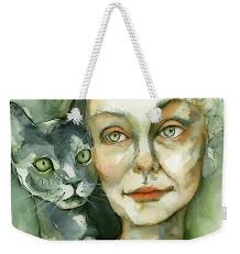 Cat Lady Phyllis Beach Towel by Lisa S Baker