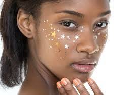 metallic star makeup star freckles at