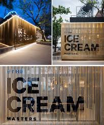 Ferro Assoc Architects Have Designed A New Location Of Lucciano S Ice Cream Cafe In Argentina Cafe Exterior Restaurant Exterior Exterior Signage