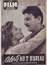 07/02/57 le FILM complet n°602 FRANK VILLARD G.KERVINE dans ALERTE AU 2é  BUREAU