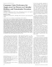 Posts about st paul floral. Pdf Consumer Color Preferences For Single Stem Cut Flowers On Calendar Holidays And Noncalendar Occasions