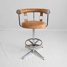 2 Mid Century Modern Chrome Swivel Bar Stools Daystrom Mod 1970s Counter Chairs Swivel Bar Stools Counter Chairs Bar Stools