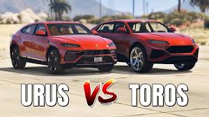 Lamborghini Urus Vs Pegassi Toros Grand Theft Auto V Which Is Best Online Cars Lamborghini Gta
