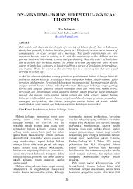 Nilai kekeluargaan juga sebagai suatu pedoman untuk perkembangan norma dan juga peraturan yang terdapat dalam lingkungan keluarga. Pdf Dinamika Pembaharuan Hukum Keluarga Islam Di Indonesia