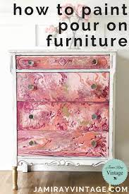 How To Paint Pour On Furniture Youtube Video Furniture Makeover Diy Furniture Diy Furniture Painting Techniques