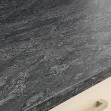 Howdens 3m x 22mm square edge tempest grey marble effect laminate worktop lamona lam2410 60cm stainless steel chimney cooker hood howdens professional white wash oak luxury vinyl flooring 2.01 m² pack Howdens 3m X 38mm Square Edge Evora Grey Slate Laminate Worktop Howdens