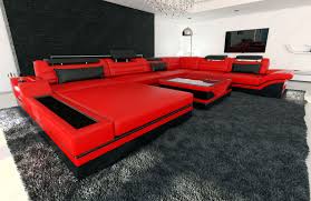 Outdoor patio pe wicker 5 piece furniture set, black rattan sectional conversation sofa chair with coffee table, red cushion $589.99 usually ships within 6 to 10 days. 10 Best Ideas Red Black Sectional Sofas Sofa Ideas Living Room Sofa Design Dream Sofas Beautiful Living Rooms