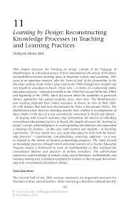 This chapter discusses the 'learning by design' concept of the pedagogy of multiliteracies in a brazilian project. Https Link Springer Com Content Pdf 10 1057 2f9781137539724 11 Pdf