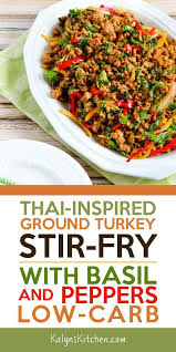 Thai Inspired Ground Turkey Stir Fry Kalyn S Kitchen Recipe Healthy Turkey Recipes Ground Turkey Recipes Healthy Ground Turkey Recipes