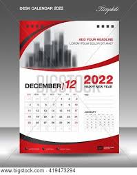 Desk Calendar 2022 Vector Photo Free Trial Bigstock