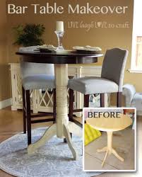 Bar Table Makeover With Paint Gel Stain Bar Table Table Makeover Dining Room Small