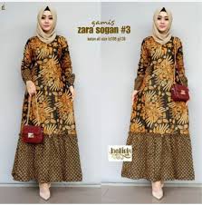 Ada banyak baju dan pakaian lainnya yang menggunakan batik. Gamis Batik Kombinasi Remaja Model Terkini 2020 Lazada Indonesia