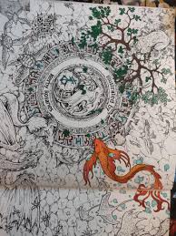 Colored another page from mythomorphia by kerby rosanes. My Progress So Far On Mythomorphia I M Not Even On The Real Pages Yet Coloring