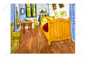 From musée d'orsay, vincent van gogh, la chambre de van gogh à arles (van gogh's bedroom in arles) (1889), oil on on canvas, 57 1/2 × 74 in Van Gogh Bedroom In Arles Original Home Design Ideas