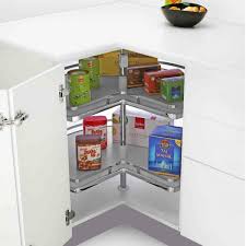 Although they are common in chinese restaurants, the lazy susan is a western invention. Stainless Steel Lazy Susan Three Quarter For Kitchen Corner Storage Tansel