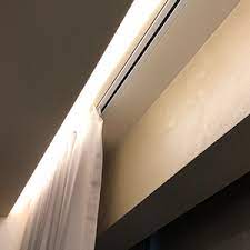 Recessed ceiling shower curtain track. Recessed Curtain Tracks For Somfy Lutron And Silent Gliss