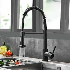 matte black kitchen sink faucet single
